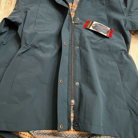 NWT PENDLETON Women’s Jacket Medium Blue Lined Ribbed Cuffs Pockets Toggle Waist - Picture 15 of 16
